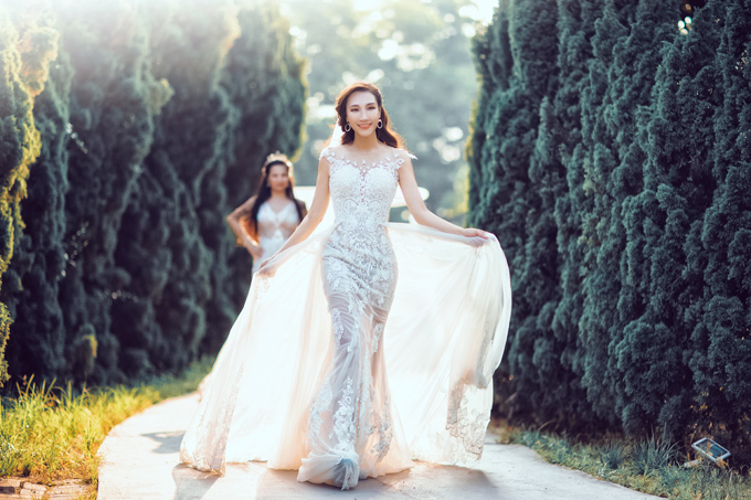 Bộ ảnh được thực hiện với sự hỗ trợ của trang phục Fairytale Bridal, ảnh Mju Studio.
